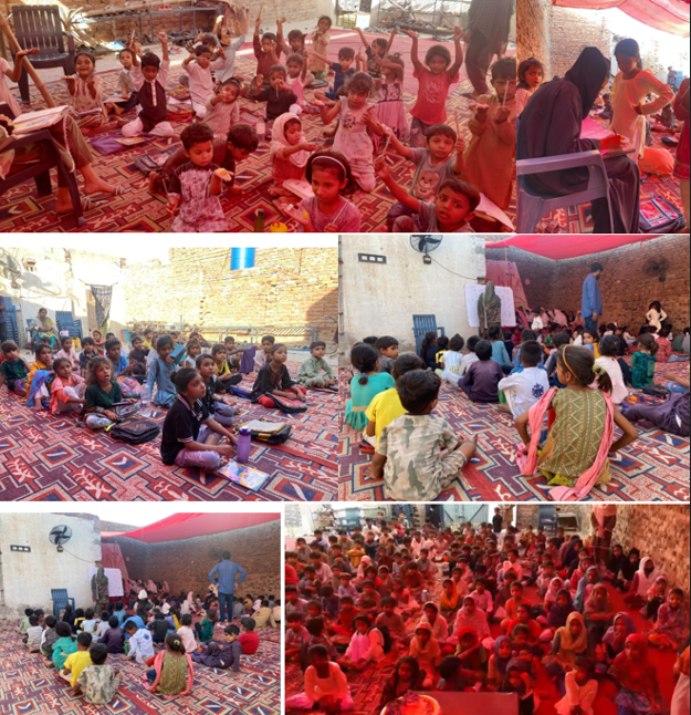 Children attending HopeFans School in Pakistan