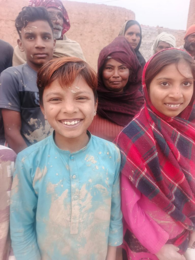 Children in Pakistan brick kilns